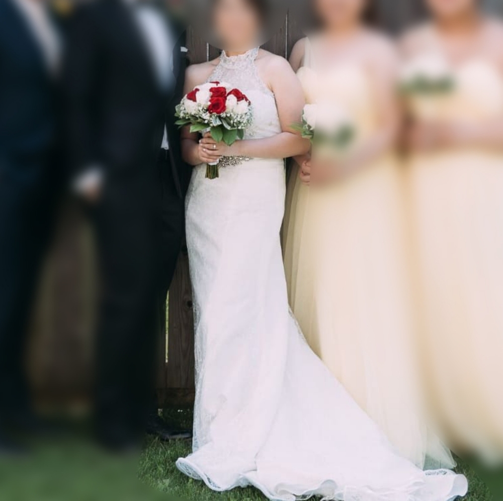 Halter Style Wedding Gown with Train